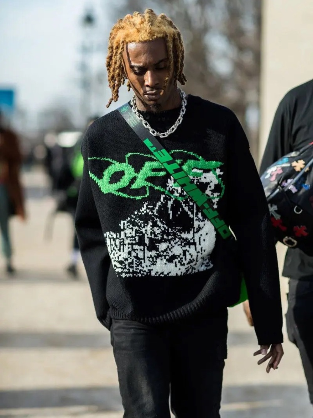 RUNWAY FW19-20 OFF WHITE RUINED FACTORY KNIT SWEATER